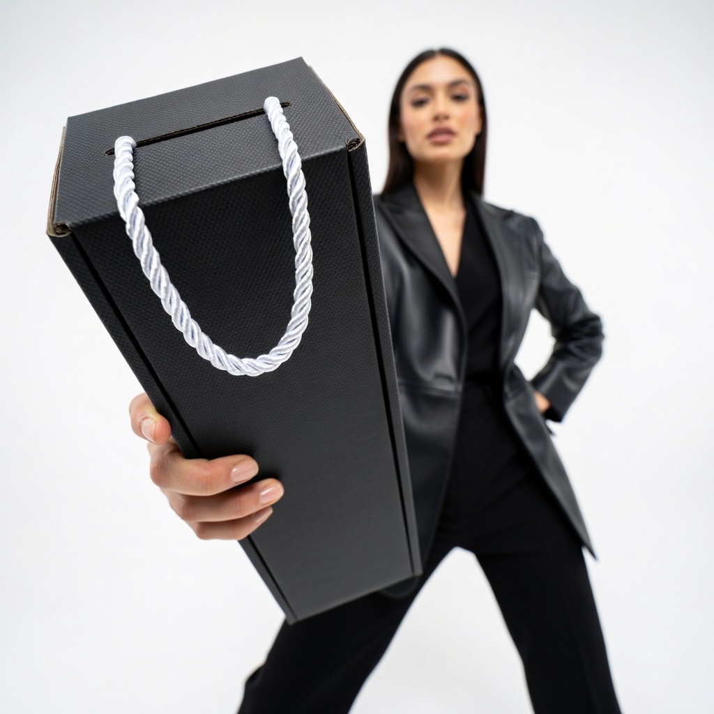 Czarne pudełko na wino